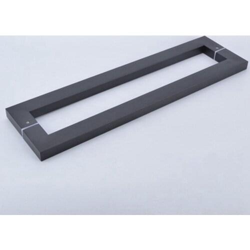 Double Shower Glass Door Handle Back-to-Back Stainless Steel Matte Black Shower Room Bathroom Sliding Glass Door Handle 1000 800