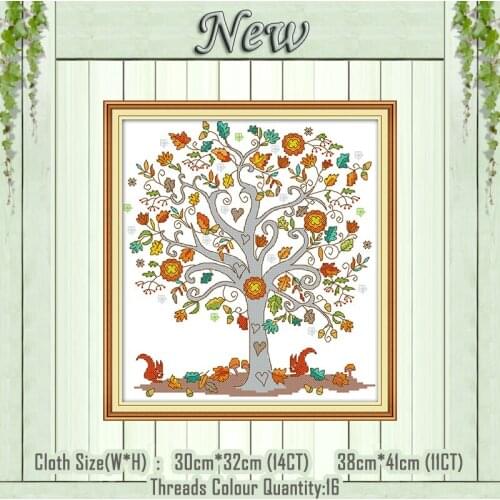 The tree of love home decor painting counted printed on canvas DMC 14CT 11CT Chinese Cross Stitch Needlework Sets Embroidery kit