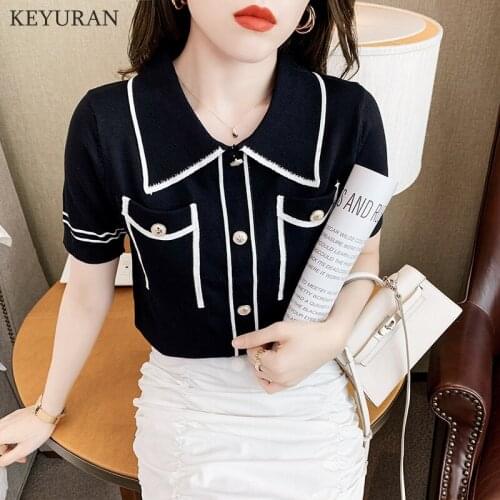 KEYURAN Women's Knitted T-shirts