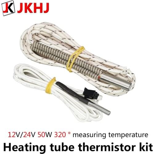 3D Printer Parts Hotend 12V/24V 50W Heating Tube thermistor Kit 320 degrees Celsius High temperature version HT-NTC100K B3950