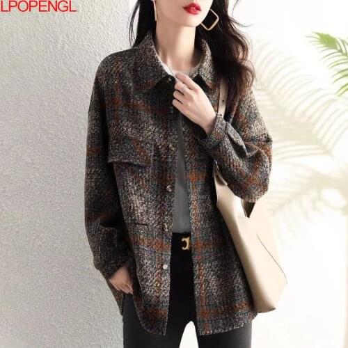 Блузки в клетку LPOPENGL China At AliExpress