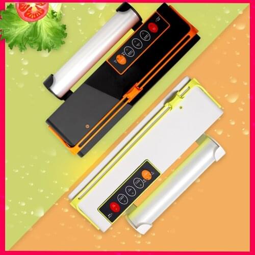 WOMSI Vacuum Packing Machine Mini Automatic Food Vacuum Sealer Own Cutting Knife Bag Slot Vacuum Packer Including 10Pcs Bags