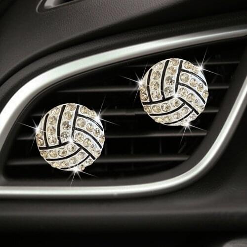 Metal basketball shape car perfume clip Exquisite football Car decoration Perfume Air Freshener Ladies car styling Ornaments