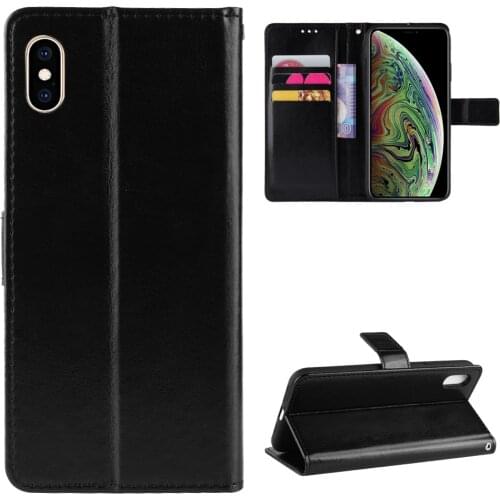 Fashion Wallet PU Leather Case Cover For Apple iPhone XS Max Flip Protective Phone Back Shell With Card Holders