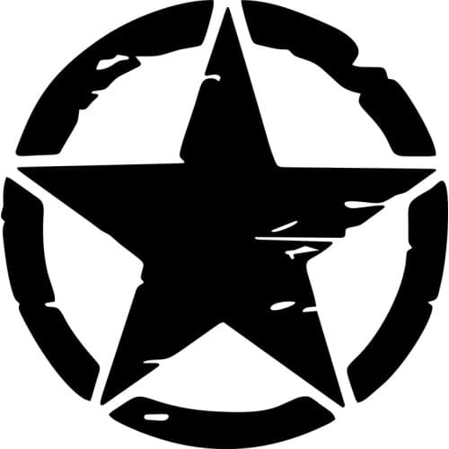Small Town Oscar Mike Freedom Edition Army Star Sticker Decal For JEEP Wrangler and All Other 4x4 Models Accessories Decoration