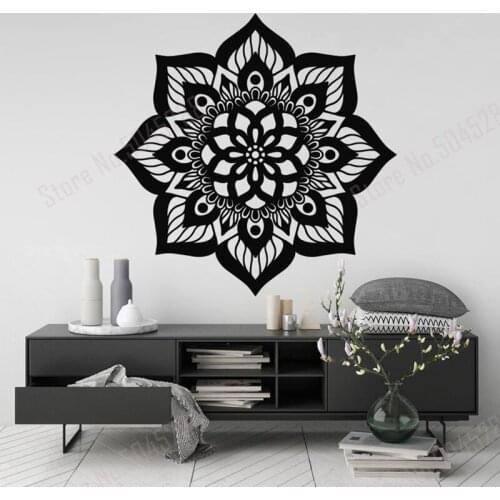 Mandala Wall Art Sticker Modern Spiritual Room Decor Ornament Removable Vinyl Decal Ornament Headboard Decal Bedroom Decor Z767