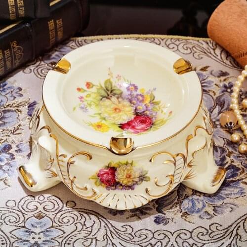New ceramic ashtray E021 luxury household European style creative high-end fashion personalized gift