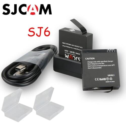 New LCD USB Dual Battery Charger +SJCAM SJ6000 battery+ Euro /car cable for DVR SJ6000 Action camera