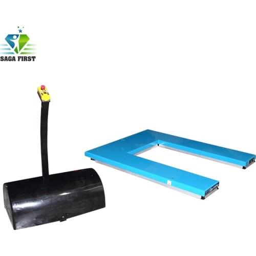 Orange Color Scissor Lift Table With Load Capacity 1 Ton