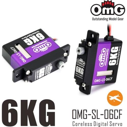 OMG LS-6CF 6KG All Metal HV Flat Coreless Digital Servo For Turbojet Balsa Plane RC Airplane