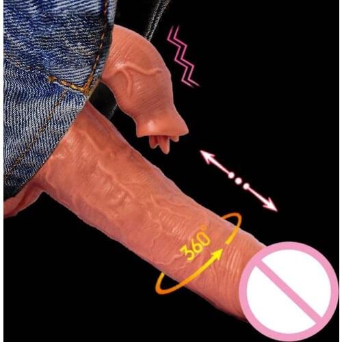 Realistic Dildo Vibrator Telescopic Rotating Dildos Vibrators Penis Fidget Sex Toys for Women Adults Female Masturbators Sextoys