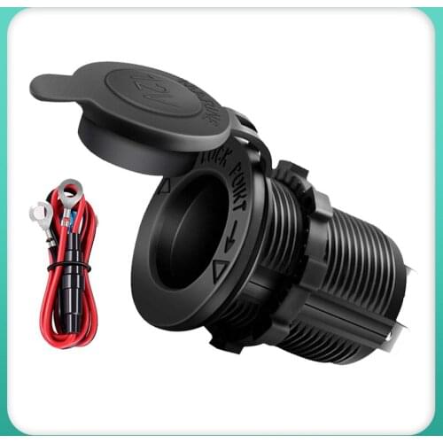 Car Cigarette Lighter Socket With 60cm Cable 12V Power Plug Outlet for Boat Motorcycle Outlet Adapter Waterproof Cover