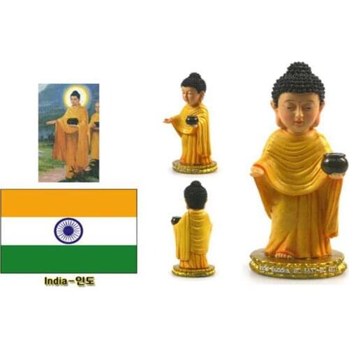 Hand-painted India Sakyamuni Creative Resin Crafts World Celebrity Statue Tourism Souvenir Gifts Collection Home Decortion
