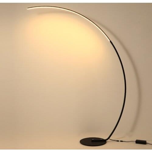 Modern Dimable RGB C Shade Floor Lamp Black White Corner Floor Lamp with Remote Control Living room Study Loft Bedroom Lighting