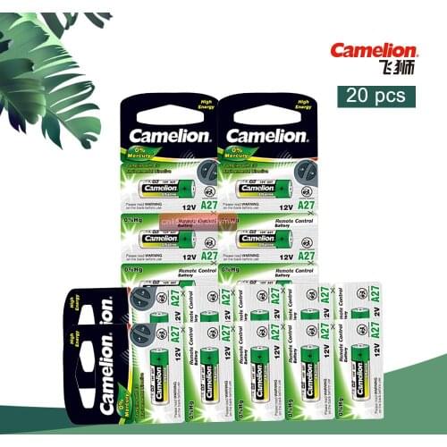 20pcs Camelion 12V 27A MN27 27A L828 A27 Super Alkaline battery For Doorbell Remote Control Flashlight Etc