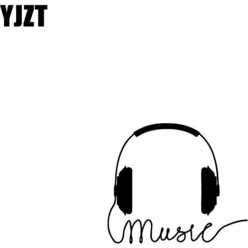 YJZT 12.7CM*10.9CM Rock Music Vinyl Motorcycle Car Sticker Decals Black Silver C13-000531
