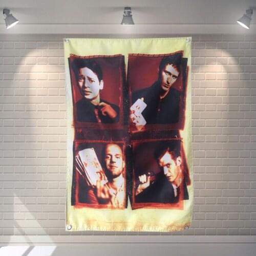"Lock, Stock and Two Smoking Barrels" Classic Movies Cloth Flag Banners Bar Billiards Hall Studio Theme Wall Hanging Decoration