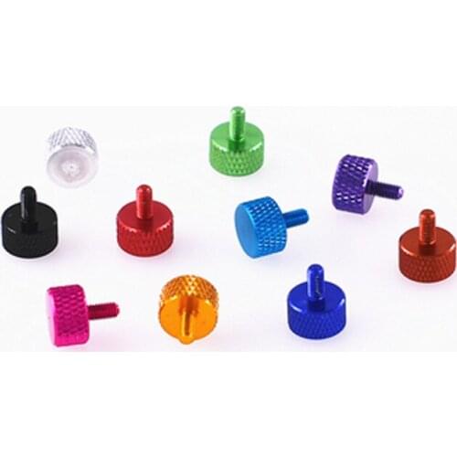 M3.5x6mm Thumb Screws Reticulate Adjust Multicolour Screw Aluminum Bolts 2PCS