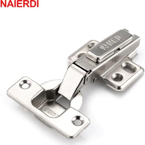 2PCS NAIERDI Rustless Iron Hinge Two Force Cabinet Cupboard Door Hinges Universal Size Hinge For Kitchen Home Furniture Hardware