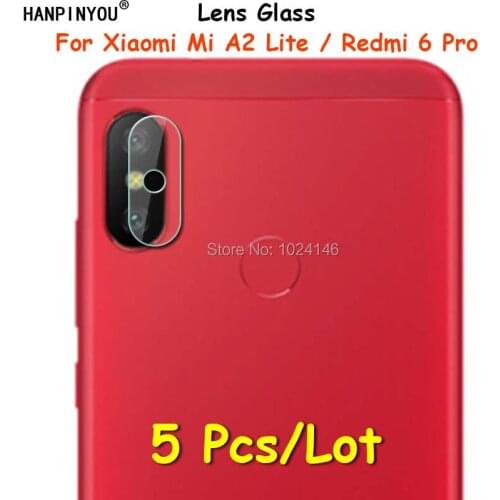 5 Pcs/Lot For Xiaomi Mi A2 Lite / Redmi 6 Pro Ultra Thin Clear Back Camera Lens Protector Soft Tempered Glass Protective Film