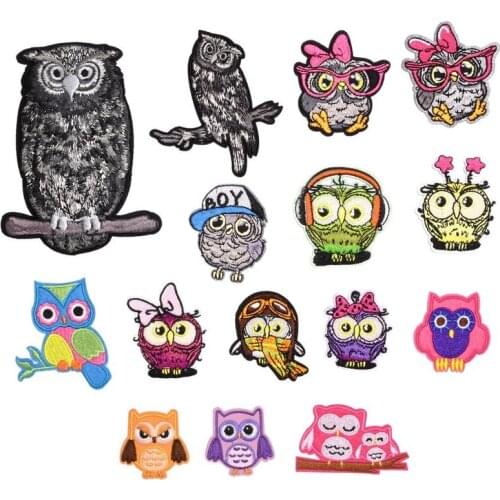 50pcs/Lot Embroidery Letters Clothing Decoration Accessories Owl Weird Stuff Patch Diy Iron Heat Transfer Applique