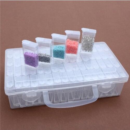 64 Grid Diamond Painting Bead Storage Box Mini Diamond Painting Tool Storage Box Diamond Embroidered Stone Storage Hot Sale
