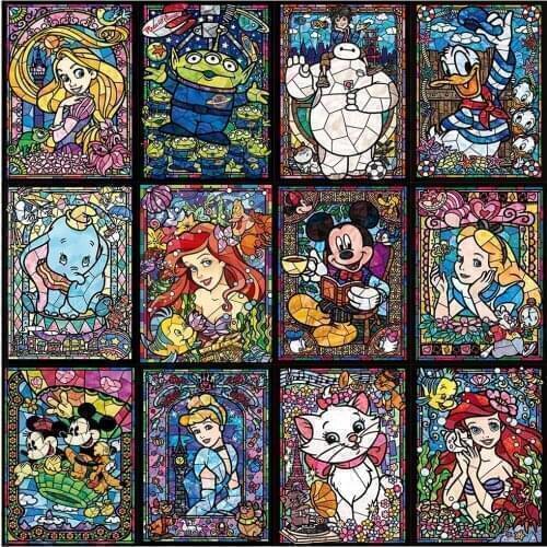 5D DIY Diamond Painting Color Disney Series Cartoon Mickey Full Square&Round Embroidery Mosaic Cross Stitch Paint Home Decor Art