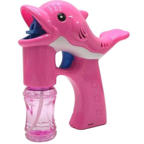 Automatic toys Blow Gun Toy Children Electic Bubble Soap Dolphin Music Light Water Blowing Maker Machine Kids Beach Outdoor