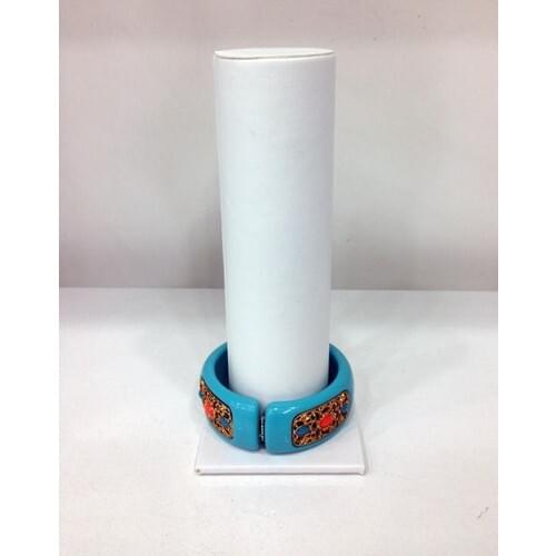 Aydindecor Upright Pipe Leather White Bracelet Watch Stand