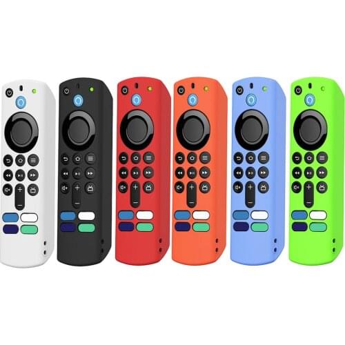 Covers For Alexa Voice Remote 3rd Gen 2021 Smart Remote Control Case Silicone Skin-Friendly Shockproof Protective Skin Sleeve