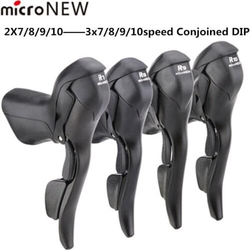 Road bike conjoined finger dial 2x7/8/9/10 brake gear lever 2 in 1 lever 3x7/8/9/10/speed conjoined DIP