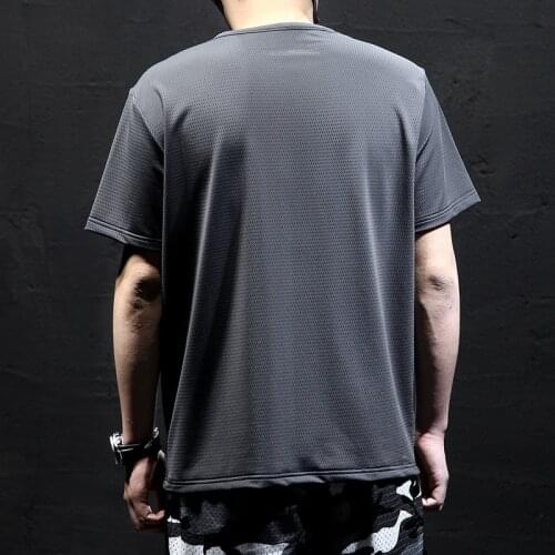 Ice Silk Climbing Hiking T-Shirt Summer New Mens Sweatshirt Thin Cool Breathable Quick Drying Sports Essential Short Sleeve Top