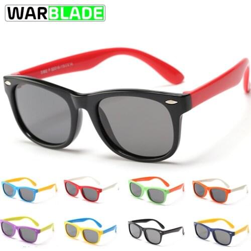 TR90 Flexible Kids Sunglasses Polarized Child Baby Safety Coating Eyewear Shades Infant oculos de sol Cycling Glasses UV400 WBL