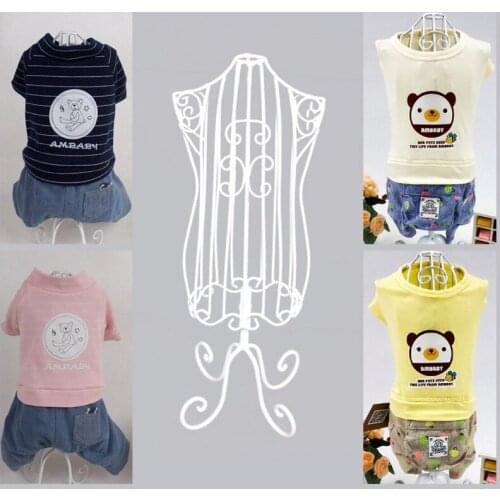 Metal Pet Dog Clothes Display Stand Attractive Small Dog High Quality Mannequins Model Hangers Accessories Pet Shop Supplies