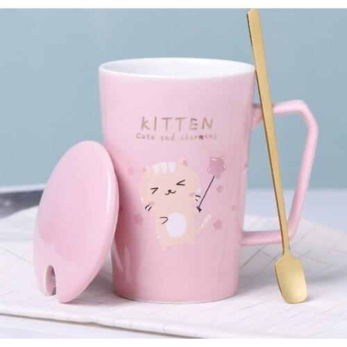 Cute Mouse Cat Mug Cartoon Couple Cup Ceramic Cup Creative Mug Water Cup Milk Mug Tea Cup Cute Coffee Mugs and Cups