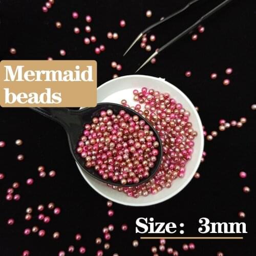 Non-porous Round Artificial Rainbow Color Plastic ABS Pearl 500Pcs Nail Art Decoration for 3D Nail Clothing Bag Shoes Accessori