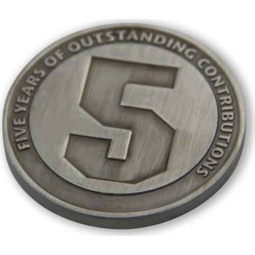 Low price die cast coin high quality custom metal antique silver coin