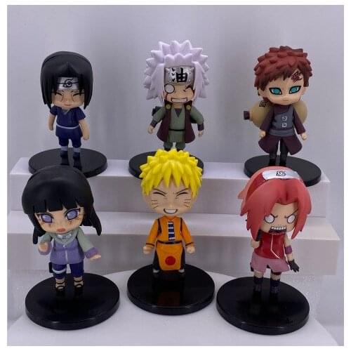 Anime Naruto 2nd Generation 6 Type B Sasuke Itachi Movable Dolls Car Decoration Childrens Gift Collection 6 Pieces/Set Unisex