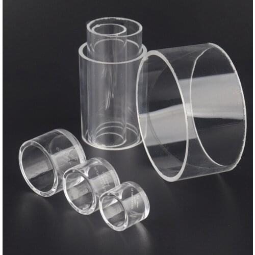 10pcs I.D 20~32mm Transparent Acrylic Pipe End Cap Plug Connectors Fish Tank Pipe Fittings Organic Glass Pipe Connector