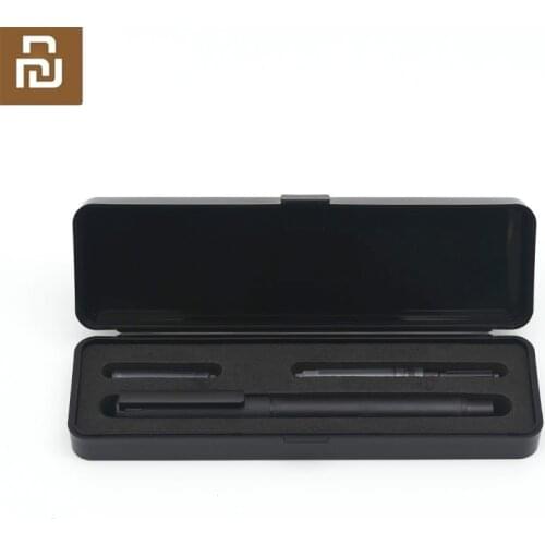 New Youpin KACO TUBE Series Luxury Black Fountain Pen Set 0.5mm F Nib Steel Ink Pens for Simple Business Gift Free Shipping