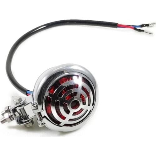 Motorcycle Turn Signals indicator Light Retro Round Alloy LED Tail Rear Light
