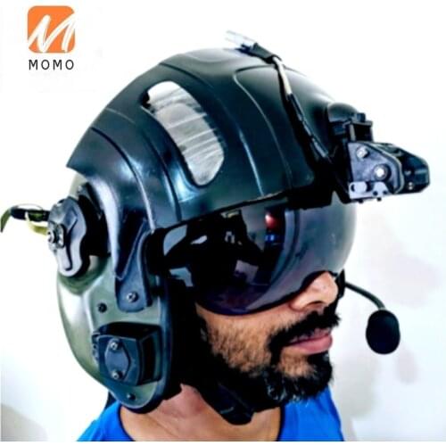Air force intercom system jet pilot helmet police head phone (Aviation fighter chopper Helicopter Helmet Headset Safety)