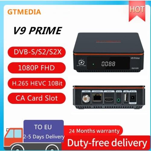 GTMEDIA V9 Prime Satellite Receiver DVB-S2 1080P HD H.265 2.4G WIFI 10 bit CCAM Upgrade Of Gtmedia V9 SUPER Shipped From Spain