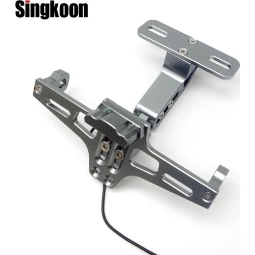 Universal Motorcycle License Plate Holder number plate Frame Support Bracket Adjustable FOR triumph speed triple 1050 honda cbf