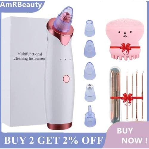 Electric Facial Pore Cleaner Exfoliator Face Blackhead Remover Acne Vacuum Deep Cleansing Suction Machin Nano Sprayer Steamer