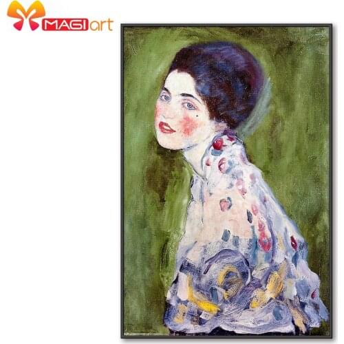 Cross stitch kits Embroidery needlework sets 11CT water soluble canvas patterns 14CT Portrait Oriental woman -NCMP076