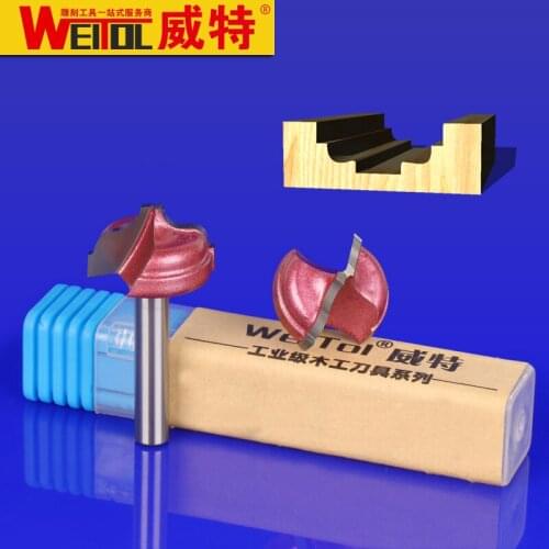 WeiTol 4pcs 6mm shank red Classical roman ogee CNC Engraving Router Bit Trimmer Chamfer Carving Tool round bit