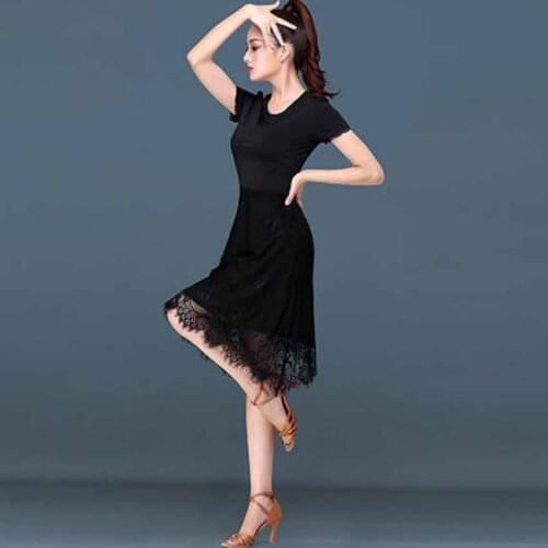 Latin dance test clothing precisely dance dress female adult lace show dance skirt competition suit