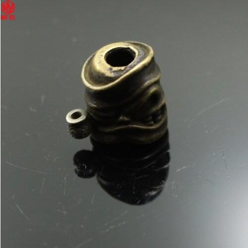 1PC Old Man Smoking Pipe Retro Brass Copper Oxide EDC Paracord Beads Umbrella Rope Cord Lanyard Pendants Knife Beads