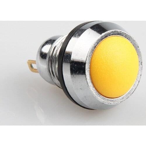 12MM reset start spherical metal button HJS12CS without light waterproof switch